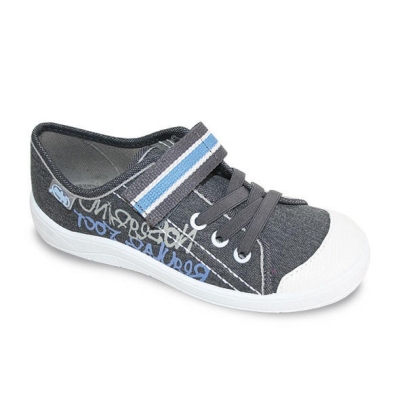 251Y085 31 - chl. tenisky, 1 SZ, tm.šedá s nápisem