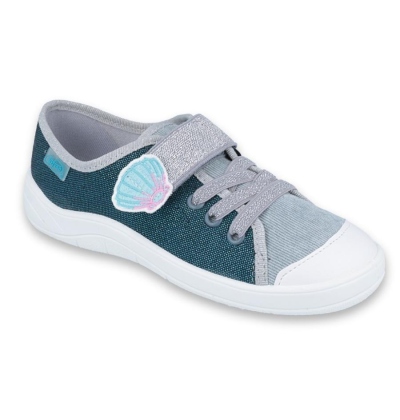 251Y143 31 - dívčí tenisky 1 SZ modro-šedé, mušle