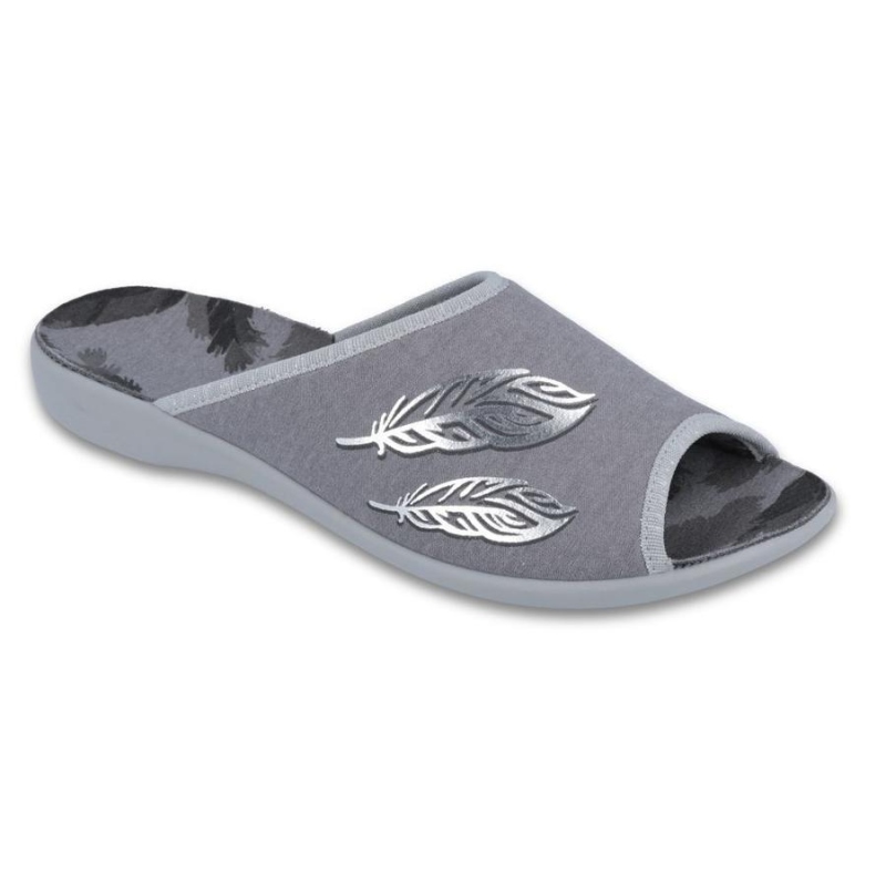 254D096 36 - VIKI OŠ, šedá s lesklými lístky