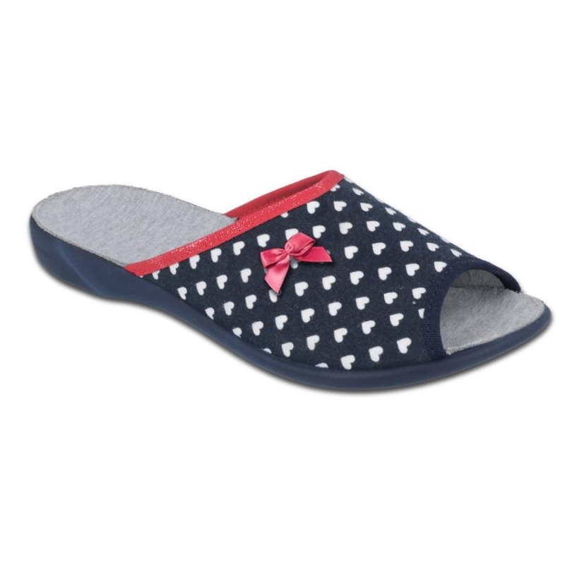 254D099 36 - VIKI OŠ, tm.modrá, srdíčka, mašlička