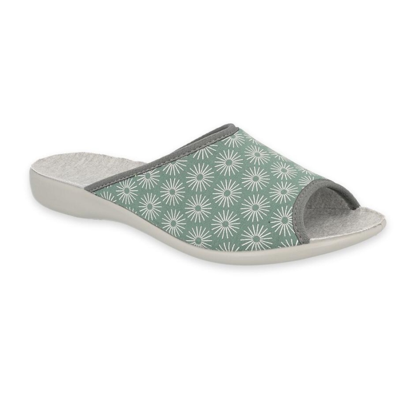 254D141 36 - dámské pantofle Befado Viki OŠ zelené