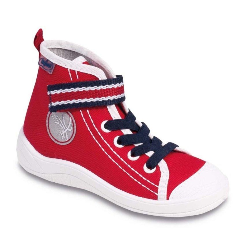 268X002 30 - dět.tenisky-kotník,šněr+SZ,červená