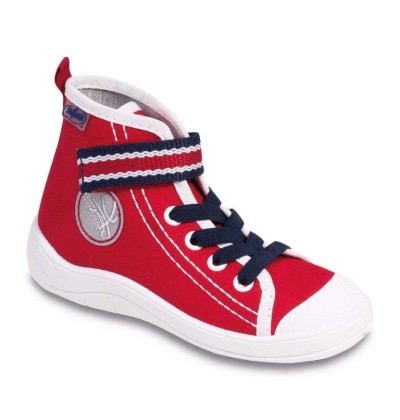 268X002 30 - dět.tenisky-kotník,šněr+SZ,červená