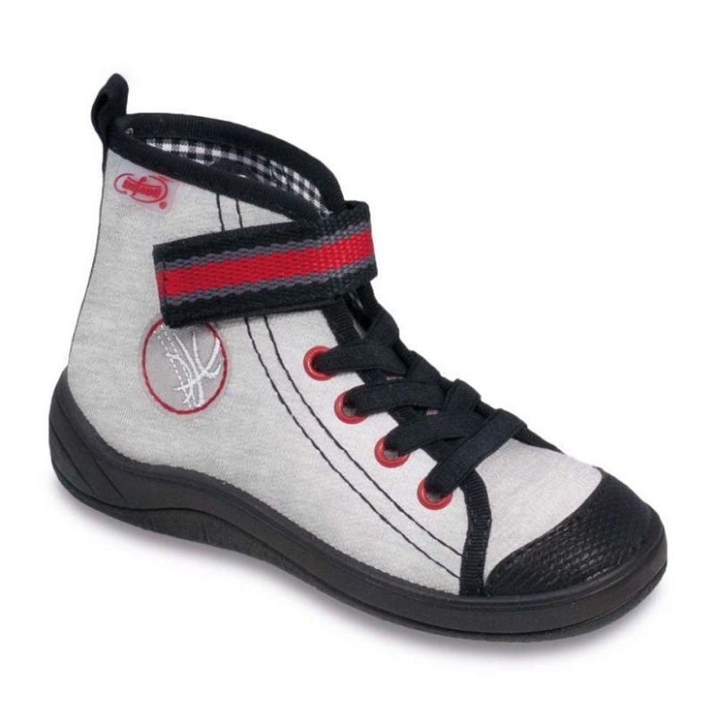 268X015 30 - dět.tenisky-kotník,šněr+SZ,šedý melír