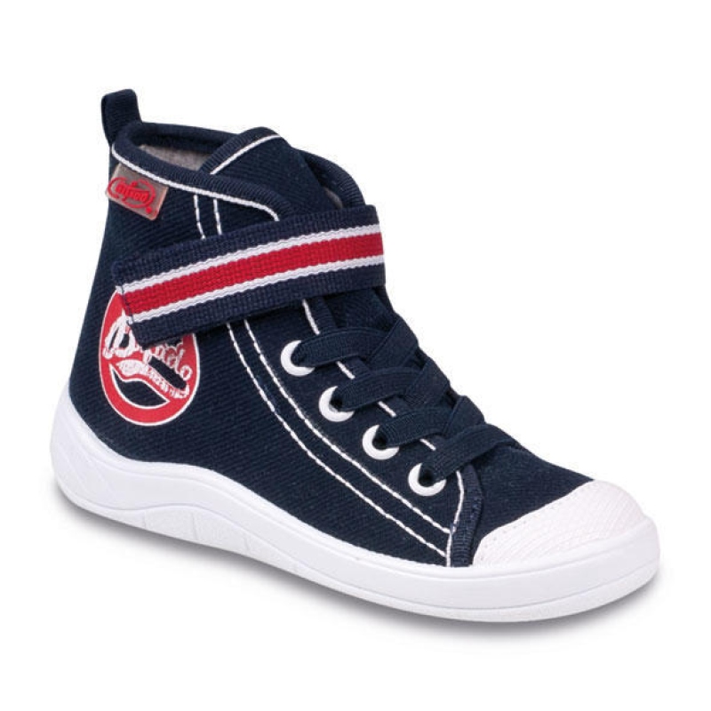 268X053 29 - chl.tenisky-kotník,šněr+SZ,modro-červ