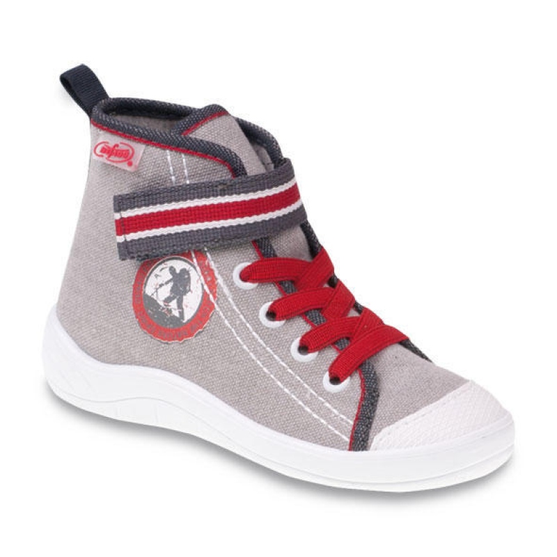 268X055 29 - chl.tenisky-kotník ,šněrSZ, sv.šedá