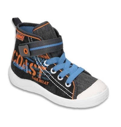 268X062 27 -chl.tenisky-kotník,šněr+SZ,modré COAST