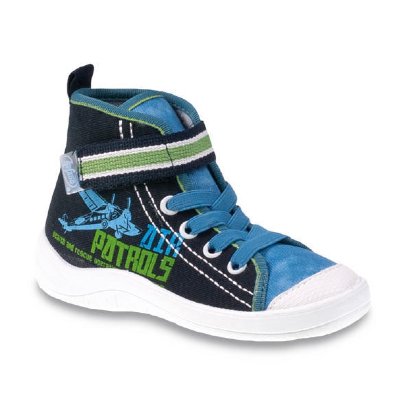 268X066 25 - chl.tenisky-kotník,šněr+SZ, tm.modré