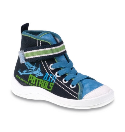 268X066 25 - chl.tenisky-kotník,šněr+SZ, tm.modré