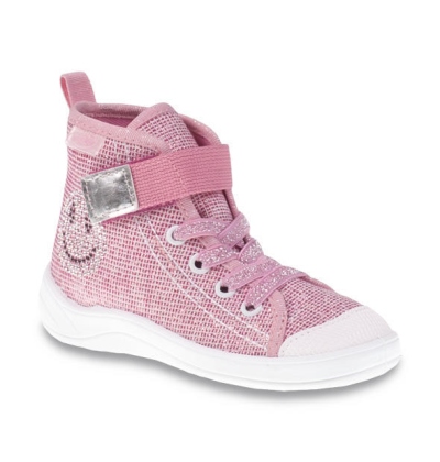 268X068 25 -dív.tenisky-kotník,šněr+SZ, růž.,smile