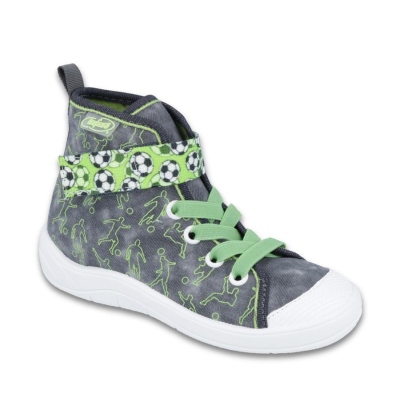 268X070 25 -chl.tenisky-kotník,šněr+SZ,šedá,fotbal