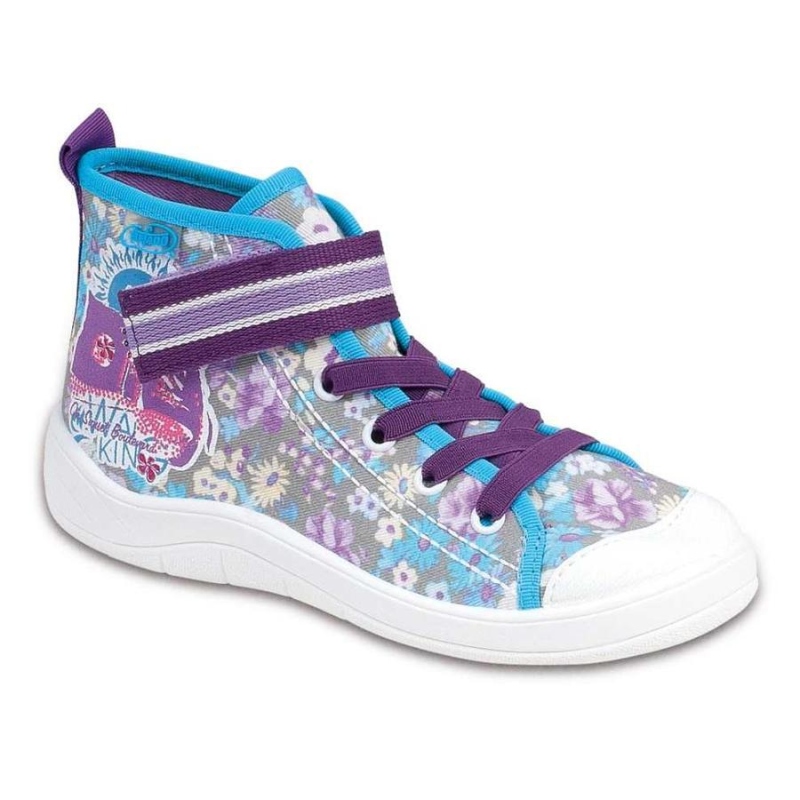 268Y017 33 - dív.tenisky-kotník,šněr+SZ,modr-fial.