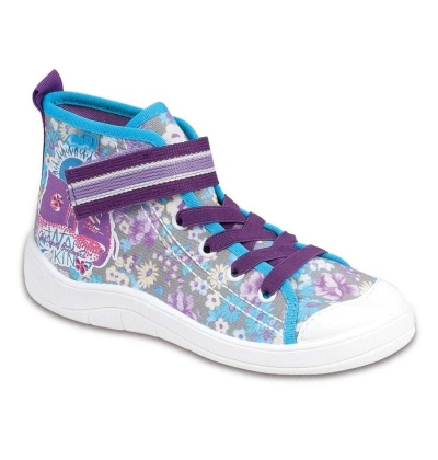 268Y017 33 - dív.tenisky-kotník,šněr+SZ,modr-fial.