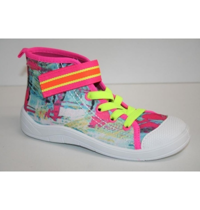268Y022 36 - dět.tenisky-kotník,šněr+SZ, pestrá