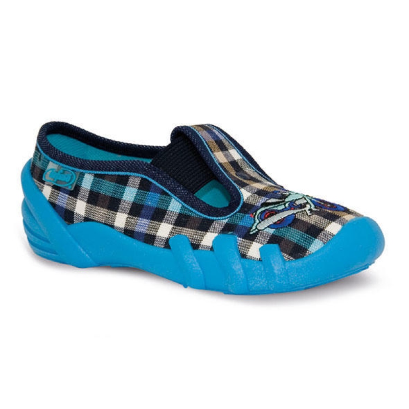 290X061 25 - chlapecké bačkorky, káro, motorka