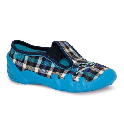 290X061 25 - chlapecké bačkorky, káro, motorka