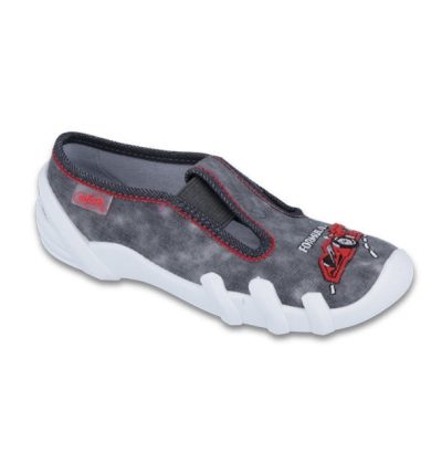 290X172 - dět.nízké,šedá batika,červená formule