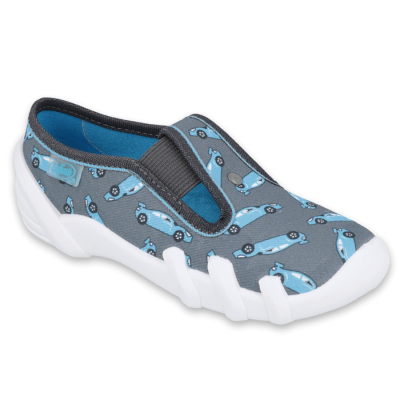 290X226 25 - chlapecké bačkorky Befado šedé, auta