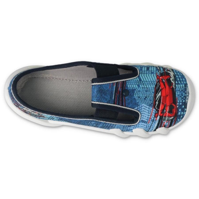 290X269 25 - chlapecké bačkorky Befado modré, auto