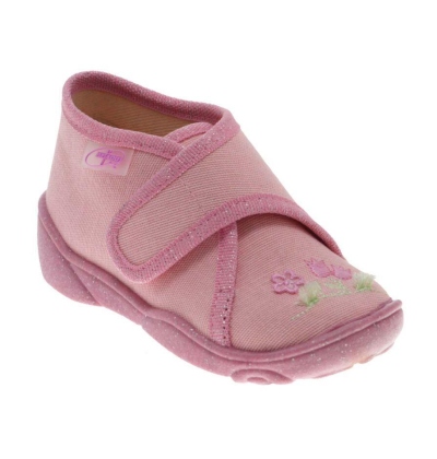 297B028 21 - dívčí bačkorky na SZ, růžová, tulipán