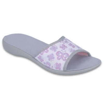 300D041 36 - VIKI OŠ, sv.šedá, růž.motýlci