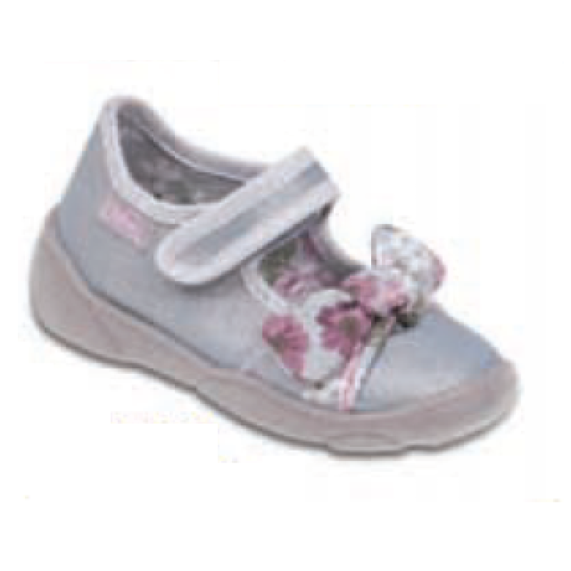 307P003 20 - balerínky Befado stříbrné, mašlička