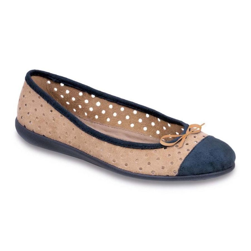 309Q006 36 - LENA balerína dírkovaná béžová
