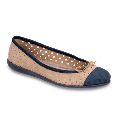 309Q006 36 - LENA balerína dírkovaná béžová