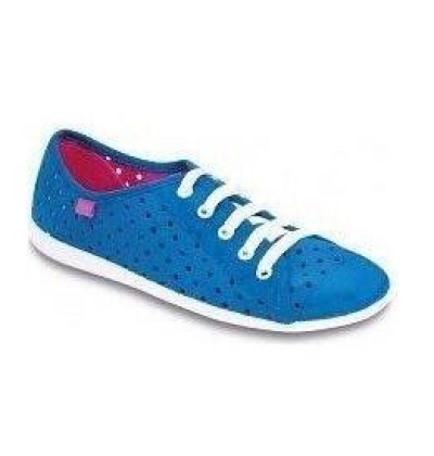 310Q001 36 - dív.tenisky,šněrovací,modré,dírkované