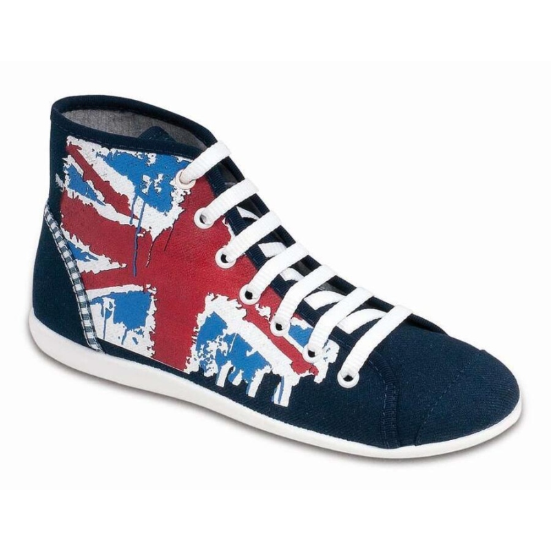 311Q002 36 - dív.vysoké tenisky, šněr, angl.vlajka