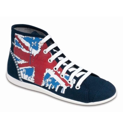 311Q002 36 - dív.vysoké tenisky, šněr, angl.vlajka