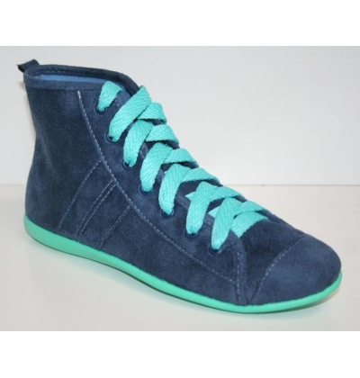 311Q005 37 - dív.vysoké tenisky, šněr, modro-zel