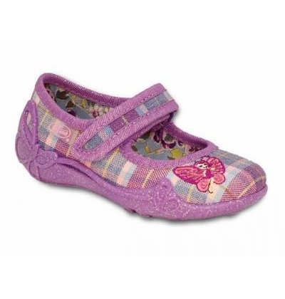 332P005 20 - balerínky na SZ, fialová, motýlek