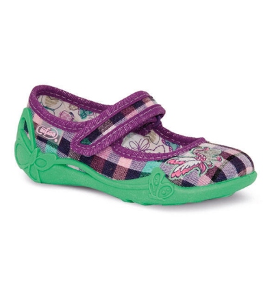 332P007 18 - balerínky na SZ, zeleno-fialová