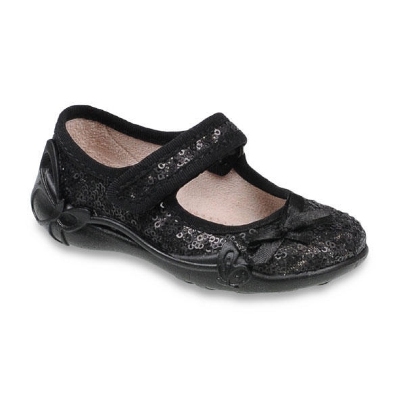 332P028 18 - balerínky na SZ, černá, mašlička