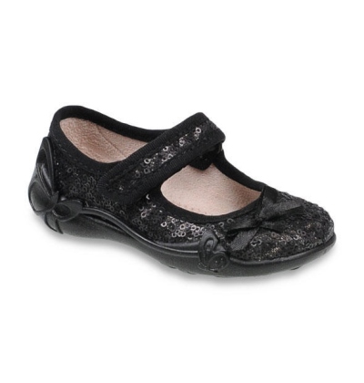 332P028 18 - balerínky na SZ, černá, mašlička