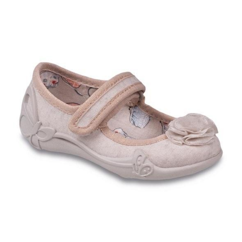 332P034 20 - balerínky na SZ, zlatá, růžička