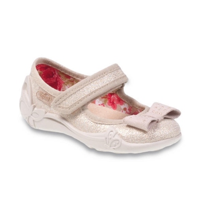 332P058 20 - balerínky na SZ, zlatá, kožená stélka