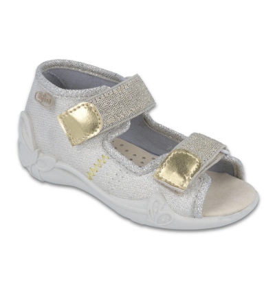 342P003 18 - dí.sandál. 2SZ,kožená stélka,zlatá