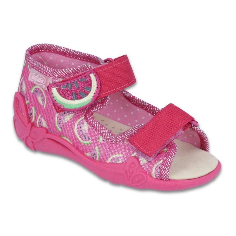 342P004 18 - dí.sandálek 2SZ,kožená stélka,růžová