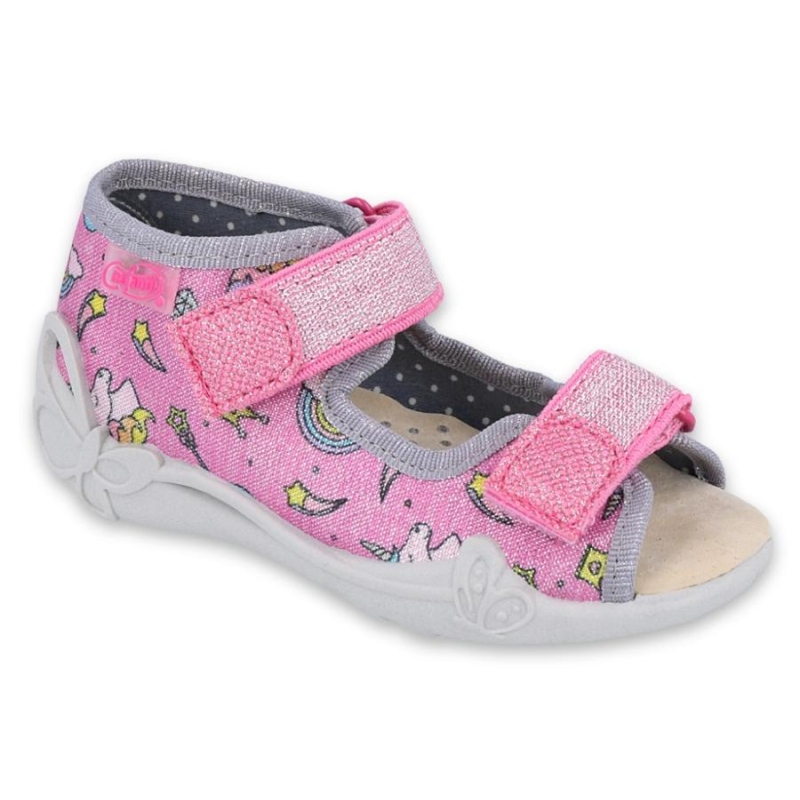 342P010 18 - dív.sandálky,kožená stélka,jednorožec