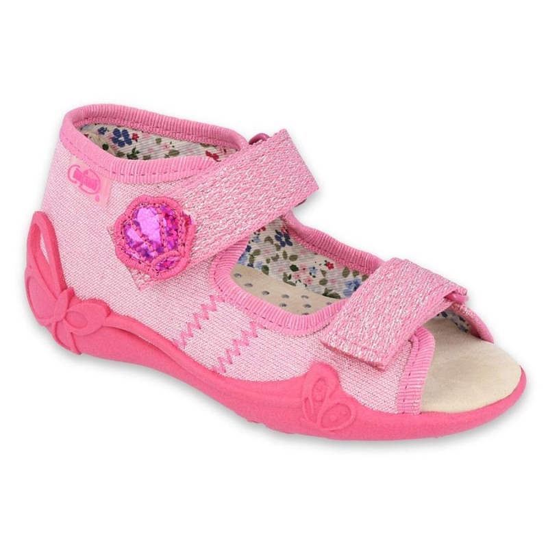 342P011 18 - dívčí sandálky, kožená stélka, mušle