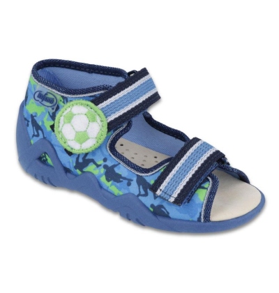 350P002 18 - chl.sandálek 2SZ,kožená stélka,m-zel.