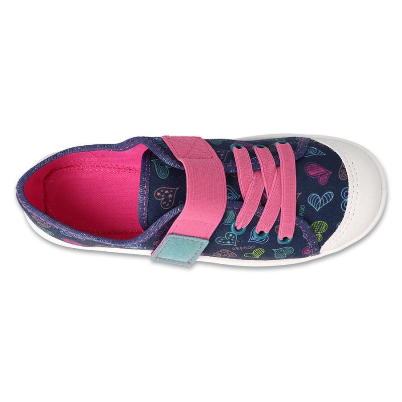 351X035 351Y035 -dívčí tenisky Befado 1SZ, srdíčka