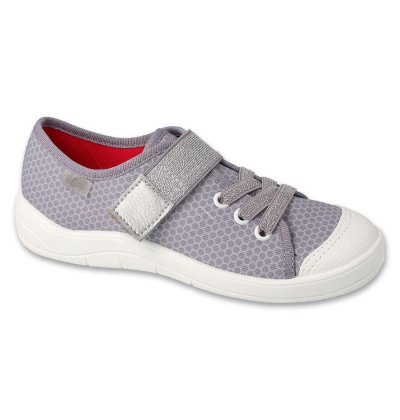 351Y016 dívčí tenisky Befado 1SZ šedá puntíky (navazující model na 251Y)