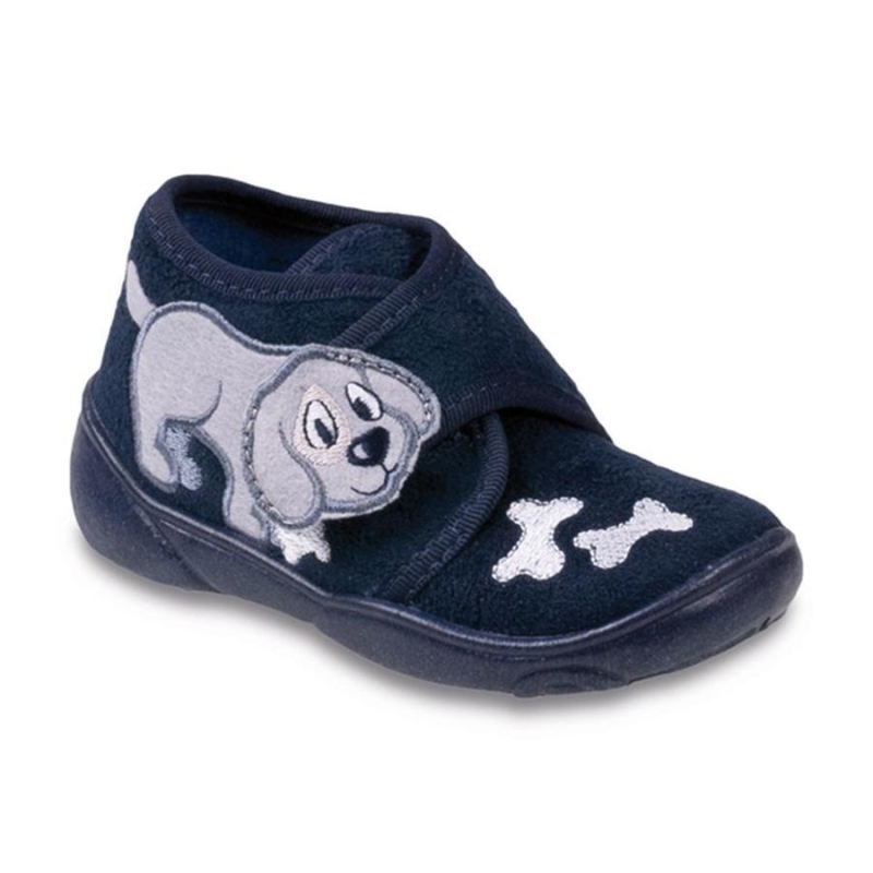 392P007 18 - bačkůrky na SZ, tm.modrá,pes s kostmi