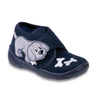 392P007 18 - bačkůrky na SZ, tm.modrá,pes s kostmi