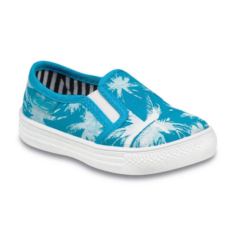 417P011 22 - tenisky nízké,tyrkys,potisk