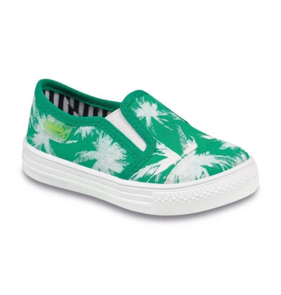 417P013 20 - tenisky nízké zelená,potisk