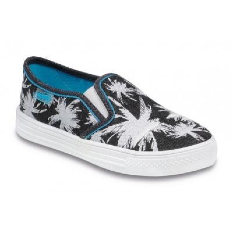 417Y014 31 - tenisky Befado, tm.modrá, potisk